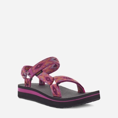 Teva Midform Universal - Women's Teva Sandals - Black / Rose | India (WIZC25641)